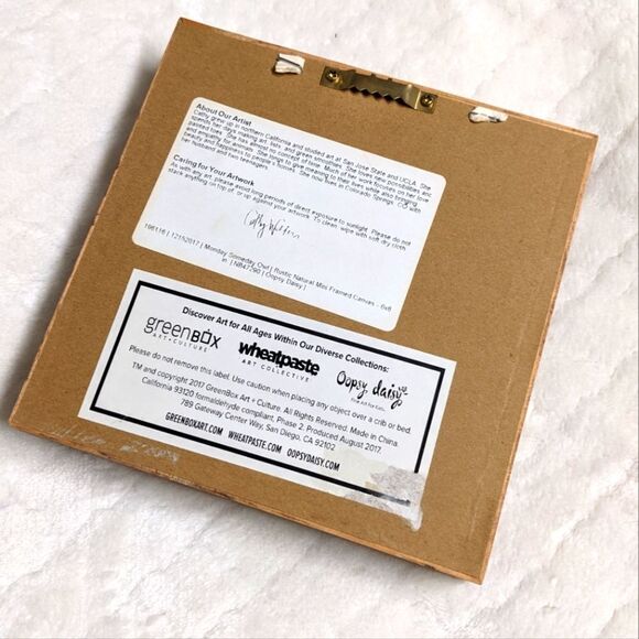 NWOT Framed 6x6 Whimsical Owl Painting by Oopsy Dasiy - Picture 7 of 9